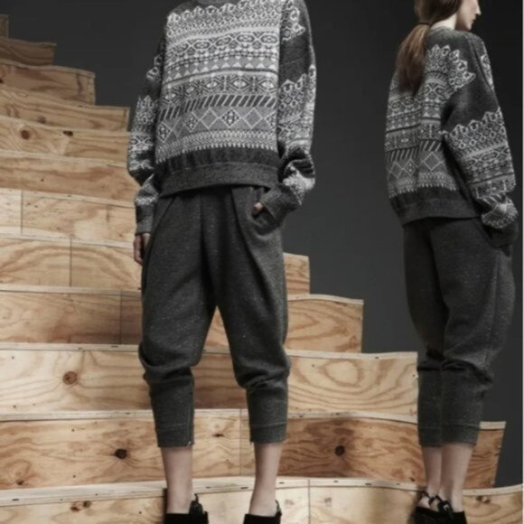 Alexander Wang Wool And Silk Blend Trouser Pants Ankle Zip Women Size 8 - Picture 2 of 13